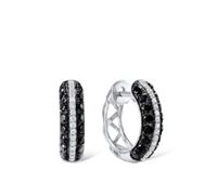 Pendientes Verynice Mujer Black and White in Plata Zircone J359 - J359